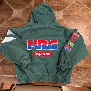 Supreme Honda Fox Racing Puffy Zip Dark Green- Medium